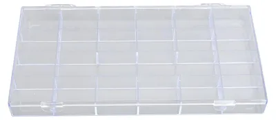 Zdjęcie produktu dla Pudełko do przechowywania biżuterii do paznokci, 21 przegródek, przezroczysty akrylowy organizer z kryształkami do kolczyków, pierścionków, naszyjników, pereł
