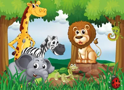 Produktbild von Papermoon VLIES Fototapete, Digitaldruck,  Dschungeltiere (070)