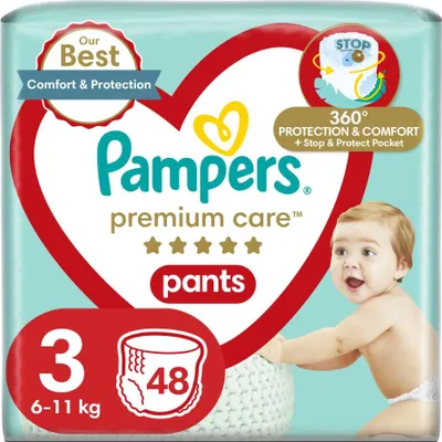 Produktbild von Pampers – Windelhosen – Premium-Pflegehosen Größe 3 – 48 Windeln - 1 Stück