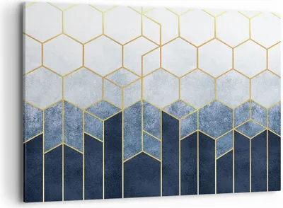 Produktbild von Bild auf Leinwand - Leinwandbild - Einteilig - Abstraktion Figuren Geometrisch - 100x70cm - Wand Bild - Wanddeko - Wandbilder - Leinwanddruck - Bilder - Wanddekoration - Leinwand bilder AA100x70-5135