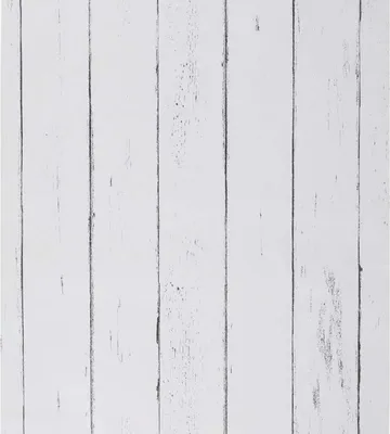 Produktbild von Selbstklebende weiße Holztapete 44.5x500cm - PVC, abnehmbar, wasserdicht