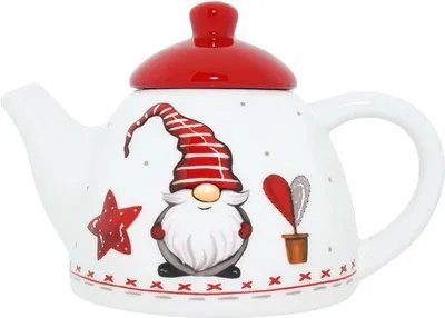Produktbild von Weihnachtsservice Keramik Kaffee Topf 450ml Weiss