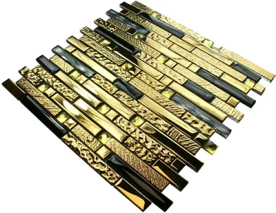 Produktbild von Zlatý obklad, zlatá sklenená mozaika "GOLD CRYSTAL 2", zlatá kryštálová mozaika, moderný zlatý obklad
