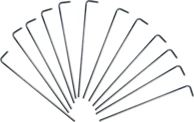Produktbild von 12 Zeltheringe Stahl verzinkt mit Haken Stahlheringe Heringe Set