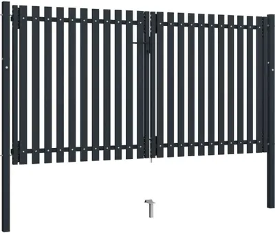 Immagine prodotto di Cancello per Recinzione a doppia Porta in Acciaio 300x150 cm Antracite