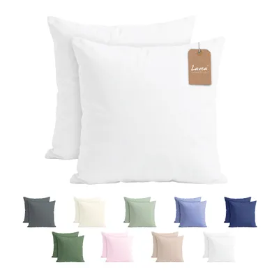 Zdjęcie produktu dla Zestaw 2 poszewek na poduszki Lavea® - 60x60 cm - białe