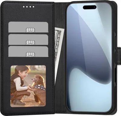 Produktbild von Tech-Protect Wallet Magsafe Hülle für Iphone 17 Pro - Mattschwarz