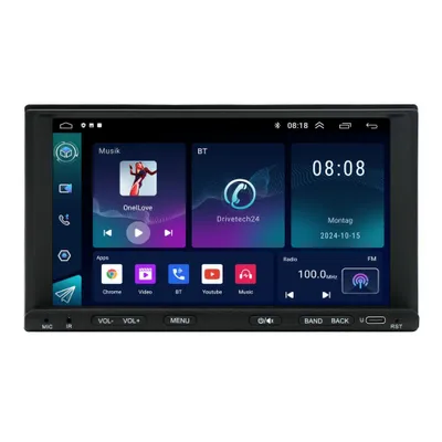 Produktbild von Universal 7 Zoll 2 DIN Doppeldin Android 13 Carplay Autoradio GPS Navigation USB FM AUX