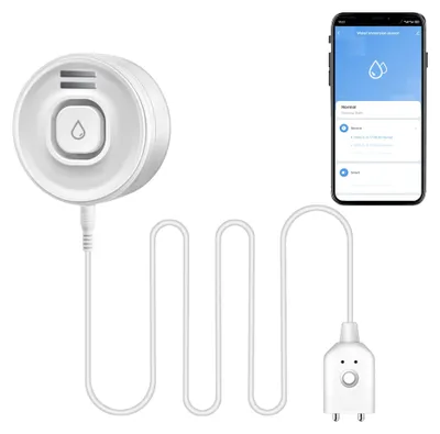 Wasserleckdetektor WiFi, 1 m Sondenkabel, App-Alarm