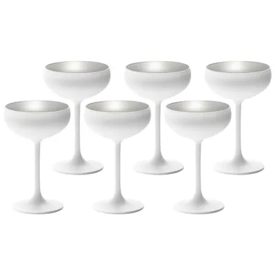 Produktbild von Stölzle Lausitz Elements 6 Stück Sektschale weiss-silber 273 00 08 EL087 | EAN 4012632224347