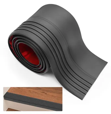 Imagen del producto de Perfil autoadhesivo para bordes de escaleras, antideslizante, de PVC, 50 x 48 mm, 1 metro, para uso en interiores y exteriores