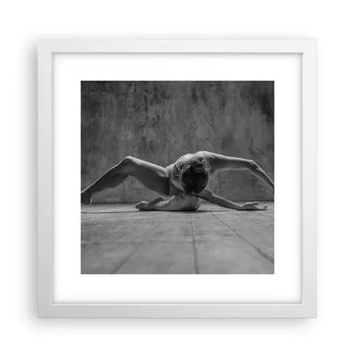 Produktbild von Gerahmtes Poster - Weißer Rahmen - Tanz Schwarzweiß Frau - 30x30 cm - Wand Bild - Wanddeko - Wandbilder - Kunstposter - Wandposter - Bilderrahmen - Bilder - Kunstdruck - Wandbild - P2WAC30x30-4352