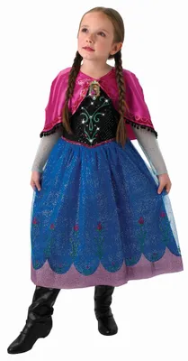 A young girl wearing an Anna Frozen costume.
