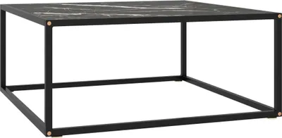 Obrázok produktu pre Konferenčný stolík, čierny, čierne mramorové sklo 80x80x35 cm