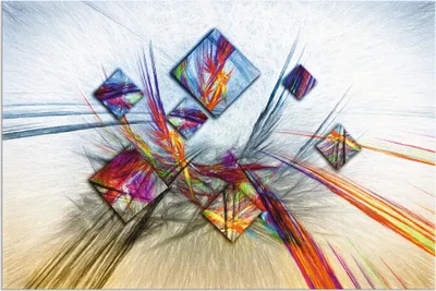 Produktbild von ARTland Wandbild Alu für Innen & Outdoor Digitale abstrakte Malerei Größe: 90x60 cm
