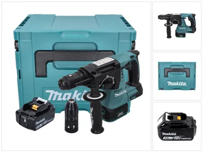 Produktbild von Makita DHR 243 F1J Akku Bohrhammer 18 V 2,0 J SDS plus Brushless + 1x Akku 3,0 Ah + Makpac - ohne Ladegerät