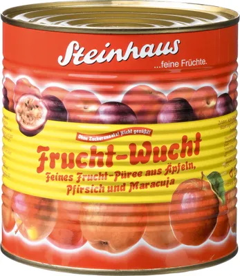 Produktbild von Steinhaus Frucht Wucht Pfirsich Maracuja Püree ungesüßt 2650g