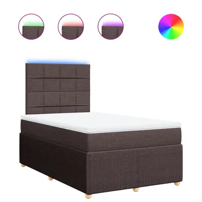 Produktbild von Boxspringbett mit Matratze Dunkelbraun 120x200 cm Stoff