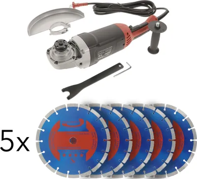Produktbild von FLEX Flex L2200 Winkelschleifer 230mm + 5 Trennscheiben Beton 2200W Betonsäge