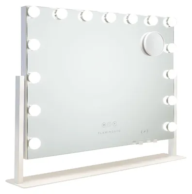 Make-upspiegel mit LED, 15 Lampen, 3 Modi, Touch-Steuerung, weiß
