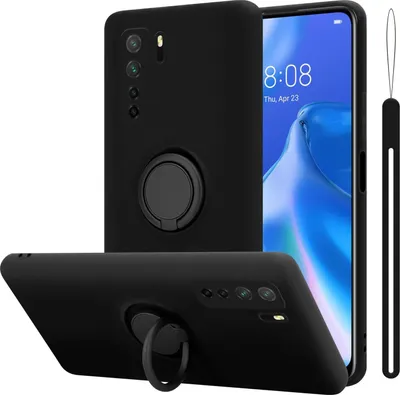 Produktbild von Cadorabo Hülle für Huawei NOVA 6 SE / P40 LITE / NOVA 7i Schutz Hülle in Schwarz Handyhülle TPU Etui Case Cover