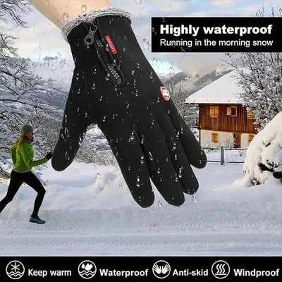 Productafbeelding van MAAT S: Heren handschoenen. Lzfitpot: Dames winterhandschoenen. Touchscreen handschoenen, warme fietshandschoenen, skihandschoenen, waterdicht, winddicht