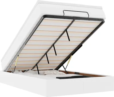 Obrázok produktu pre vidaXL Osmanská posteľ s matracom biela 120x200 cm Imitácia kože