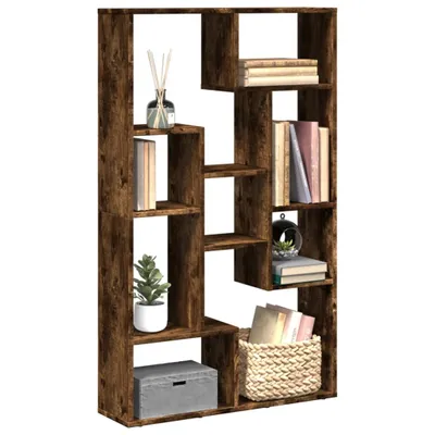 Obrázek produktu pro Maison Exclusive – knihovna z kouřového dubu 72 x 20 x 120,5 cm, dřevěný materiál
