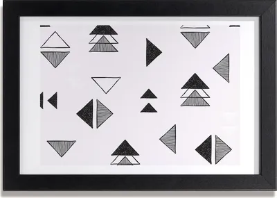 Produktbild von Bild 30x20 MDF-Rahmen, Wandkunst Dreiecke Hintergrund