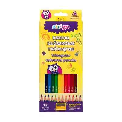 Image de STRIGO crayons triangulaires 12 couleurs