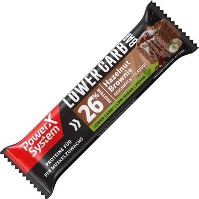 Produktbild von Power System Lower Carb Proteinriegel vegan Hazelnut Brownie 26% Eiweiß