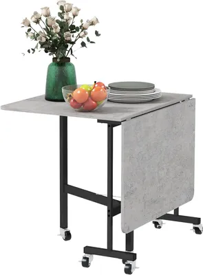 Immagine prodotto di Tavolo pieghevole - Tavolo da pranzo pieghevole - Tavolo pieghevole - Tavolo da cucina estensibile - Tavolo da lavoro mobile