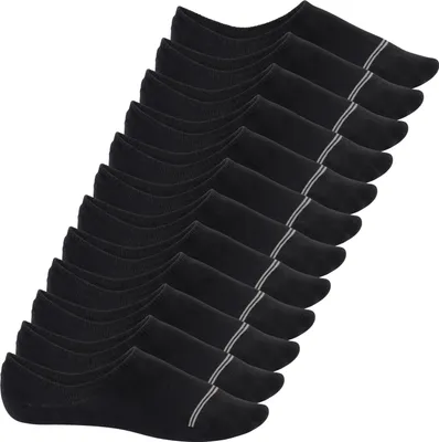 Produktbild von Footstar Damen und Herren Füßlinge (12 Paar) No Show Footies mit Anti-Slip - Sneak-it! - Schwarz 35-38