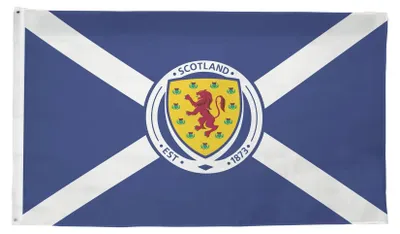 Produktbild von Scotland - Wappen Fahne, Fußball GT25209 (Einheitsgröße) (Marine/Weiß)
