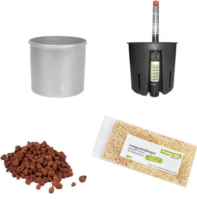 Produktbild von Set5 Blumentopf Corona 15/19 silber Ø 17.0cm H 20.0cm +KT+WA+BT+HD50