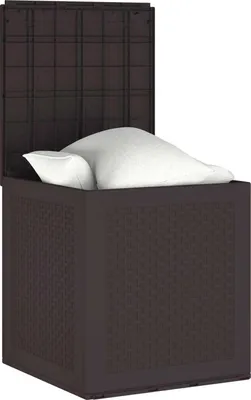 Image de vidaXL Boîte de rangement marron 55 x 53 x 57 cm en polypropylène