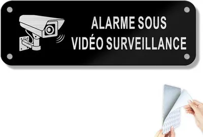 Produktbild von Famanu Warnschild Videoüberwachung - 15 x 15 cm, selbstklebend, Aluminium, 2 Stück