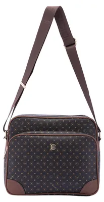 Zdjęcie produktu dla Briciole Torba na Ramię Damska Sztuczna Skóra Czarna i Brązowa Nero E Marrone UNICA 24x29x13 cm 4018-BLACK_BROWN