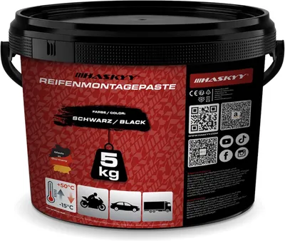 Obrázok produktu pre Montážna pasta čierna, 5 kg, určená na montáž pneumatík