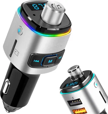 Produktbild von MMOBIEL Bluetooth FM Transmitter Auto - Zigarettenanzünder Transmitter Bluetooth Carkit