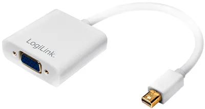 Image de LogiLink Adaptateur Mini DisplayPort vers VGA 1080p blanc 0,1 m (1 blister)