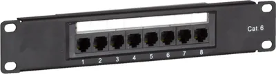 Image de DS-IT Patchpanel 10", 8-fach UTP Patchpanel CAT 6 (DS-10Patch6-8UTP)