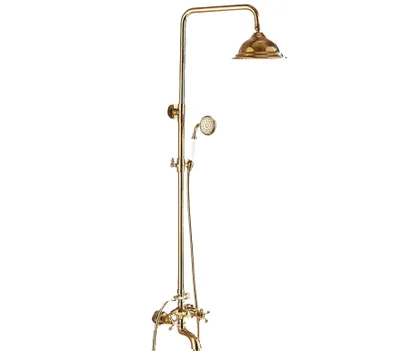 Obrázok produktu pre Batériová sprcha KRAN retro mosadz GOLD HELION