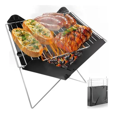 Produktbild von Holzkohle Grill, leichter tragbarer BBQ Grill, Tisch-Campinggrill, mobiler Standgrill 43,5 x 28,5 cm - GRILLOMATE