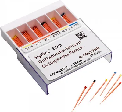 Imagen del producto de HyFlex EDM GP, puntas de electroerosión, calibre 50/.03, presentación de 60 unidades