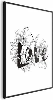 Produktbild von Posterpapier Poster - Love in Flowers 29.7x42 cm Text m-C-0300-ao-a