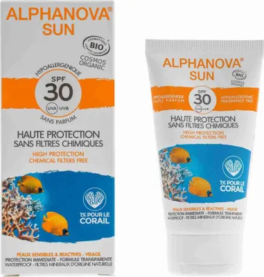 Produktbild von Alphanova Sun Sonnencreme LSF 30 bei Sonnenallergie und wasserfest (50 g)