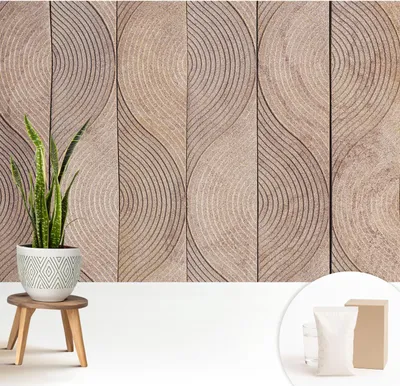 Zdjęcie produktu dla Fototapeta samoprzylepna – 208 x 146 cm – tapeta – tapeta ścienna – obrazy ścienne – folia samoprzylepna – folia dekoracyjna – tapeta foliowa – ściana – dekoracja – salon – fale z drewna