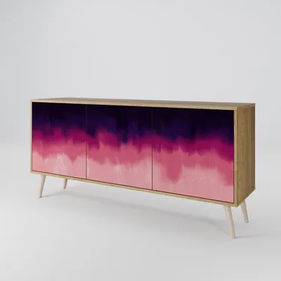 Produktbild von Spacerebels Kommode mit 3 Türen - Sideboard Komodenschrank - Highboard - Kleiderschrank Möbel - Wohnzimmer Schlafzimmer - 57,5×111×42 (HxBxT)