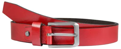 Produktbild von Leonardo Verrelli Damen Gürtel  85 cm - 125 cm (Bundweite) in Rot aus 100% Echtleder, kürzbar
